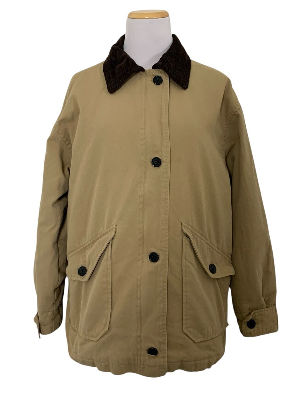 Ci sono Chore Utility Jacket Oversized Corduroy Collar
